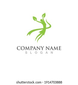 Human character logo sign illustration vector design