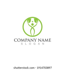 Human character logo sign illustration vector design