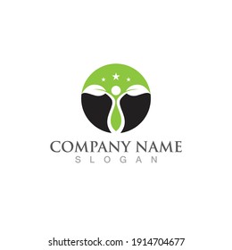Human character logo sign illustration vector design