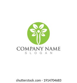 Human character logo sign illustration vector design