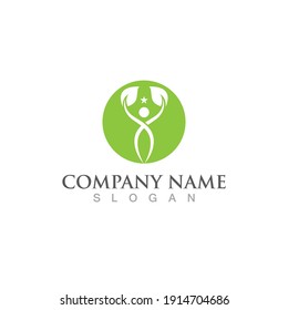 Human character logo sign illustration vector design