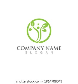 Human character logo sign illustration vector design