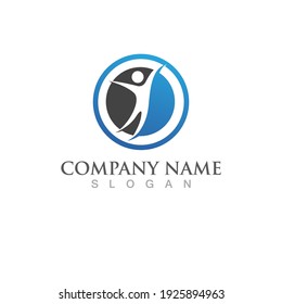 Human character logo sign illustration vector design