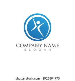 Human character logo sign illustration vector design