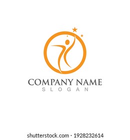 Human character logo sign illustration vector design