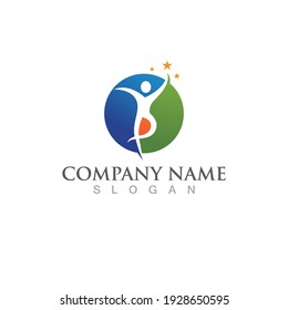 Human character logo sign illustration vector design