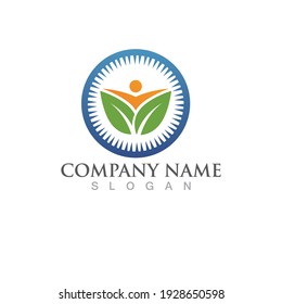 Human character logo sign illustration vector design