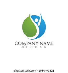 Human character logo sign illustration vector design