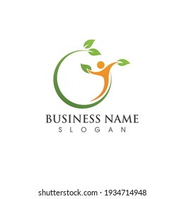 Human character logo sign illustration vector design
