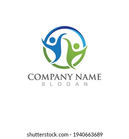 Human character logo sign illustration vector design