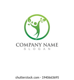 Human character logo sign illustration vector design