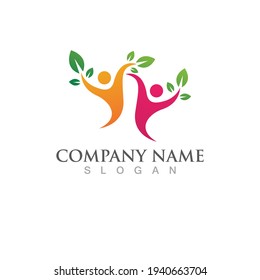 Human character logo sign illustration vector design