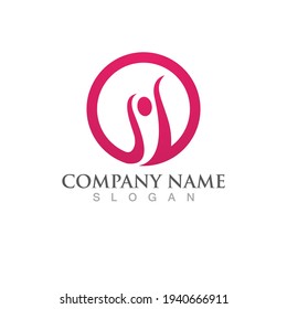 Human character logo sign illustration vector design