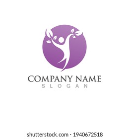 Human character logo sign illustration vector design