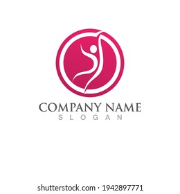 Human character logo sign illustration vector design