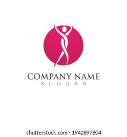 Human character logo sign illustration vector design