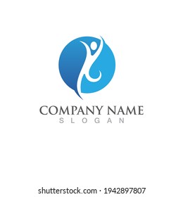 Human character logo sign illustration vector design