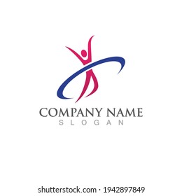 Human character logo sign illustration vector design