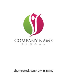 Human character logo sign illustration vector design