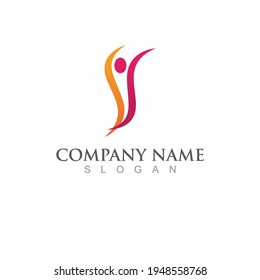 Human character logo sign illustration vector design
