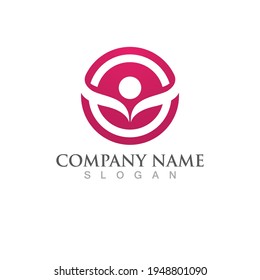 Human character logo sign illustration vector design