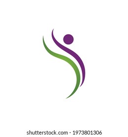 Human character logo sign illustration vector design