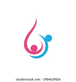 Human character logo sign illustration vector design