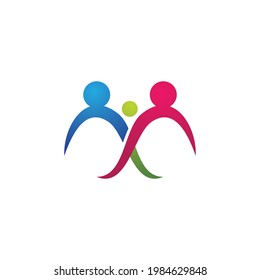 Human character logo sign illustration vector design