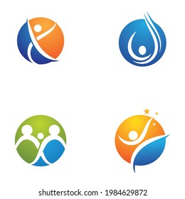 Human character logo sign illustration vector design