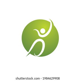 Human character logo sign illustration vector design