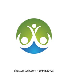 Human character logo sign illustration vector design