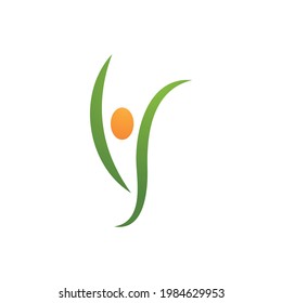Human character logo sign illustration vector design