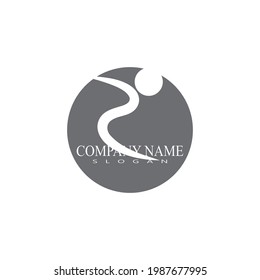 Human character logo sign illustration vector design
