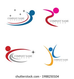 Human character logo sign illustration vector design