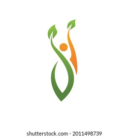 Human character logo sign illustration vector design