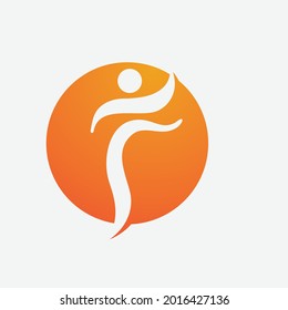 Human character logo sign illustration vector design