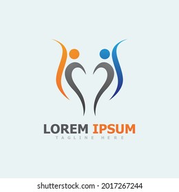Human character logo sign illustration vector design