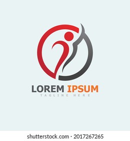 Human character logo sign illustration vector design