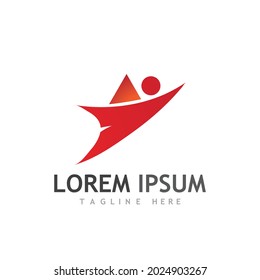 Human character logo sign illustration vector design