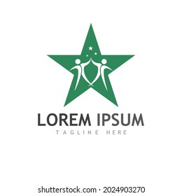 Human character logo sign illustration vector design
