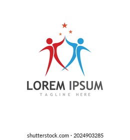 Human character logo sign illustration vector design