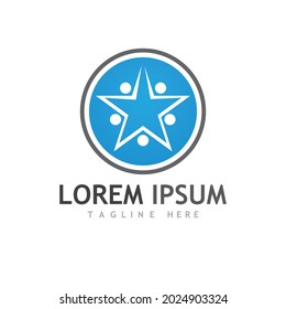 Human character logo sign illustration vector design