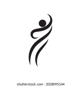 Human character logo sign illustration vector design