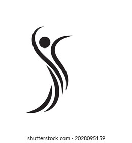 Human character logo sign illustration vector design