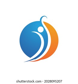 Human character logo sign illustration vector design