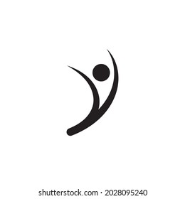 Human character logo sign illustration vector design