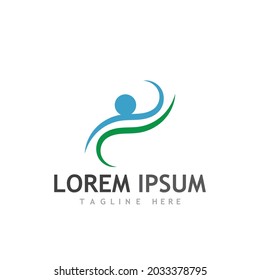 Human character logo sign illustration vector design