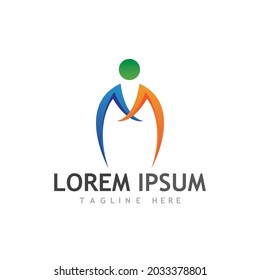 Human character logo sign illustration vector design