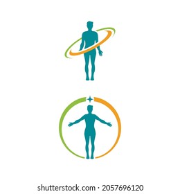 Human character logo sign illustration vector design