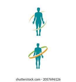 Human character logo sign illustration vector design